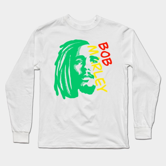 Bob marley Long Sleeve T-Shirt by Maqualys.co